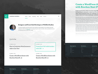 Personal Site Redesign design portfolio wordpress