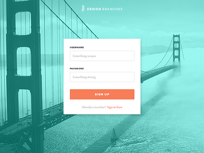 Daily UI Challenge 001 Signup Form daily ui signup form