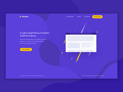 Movement Animation Library animations front end developer purple yellow