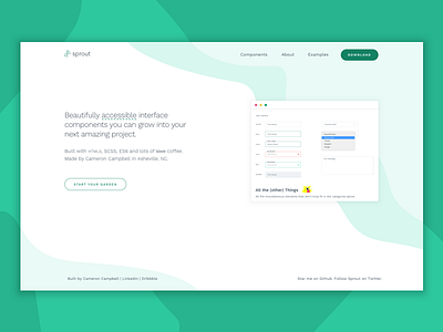 Sprout UI Component Library accessibility components front end development green ui