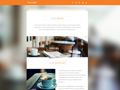 Placebo - eBulletin ebulletin email landing page