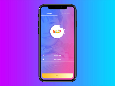 MyKidsMemo Mobile App gradient ios iphone x kids mobile mobile design ui
