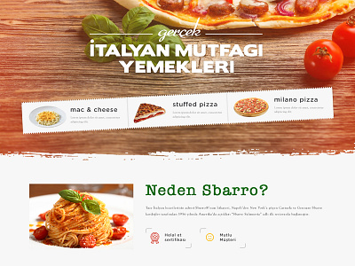 Sbarro Website design food pizza sbarro ui ui design web design website