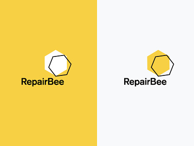 RepairBee Logo bee branding device fix gadget honey identity logo phone repair repairbee yellow