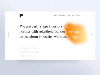 Prudence Website design minimal ui ux venture capital website