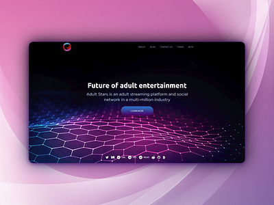 Landing page for a streaming platform