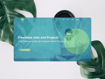 Landing page for a freelance company