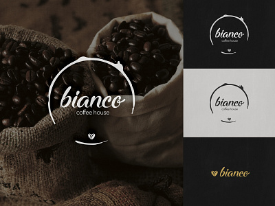 Branding for Bianco Coffee House black brand identity branding cafe coffee coffeeshop design drink gold logo logodesign white