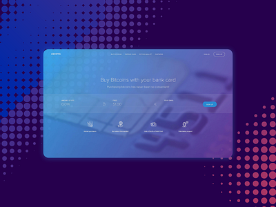 Landing page concept of an Exchange