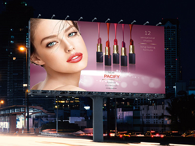 Billboard Design billboard billboard design branding design cosmetics fashion brand illustrator