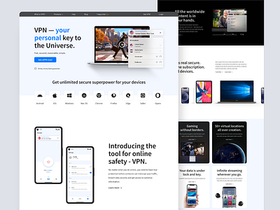 VPN Website Design ui ux web