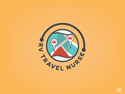 RV Travel Nurse Logo brand design branding identity logo logo design