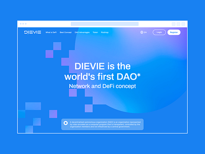 Dievie - Landing Page crypto landing page tech ui web design