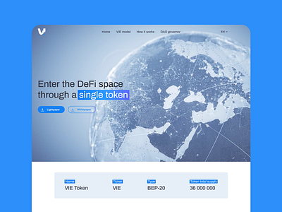 Vie - Landing page