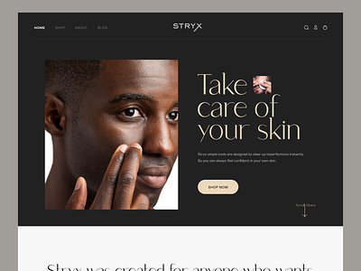 STRYX. beauty landing page beauty product beauty website clean cosmetics ecommerce makeup online shop product skincare stryx ui ux web website