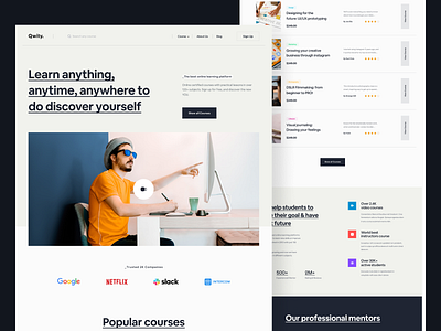 Qwity.- E-learning Website by Arif Mahmud on Dribbble