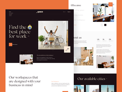 _Space. Co-working Space Website co-working co-working space coworking coworking landing page landing page office design office space ui ux website website design working space workspace
