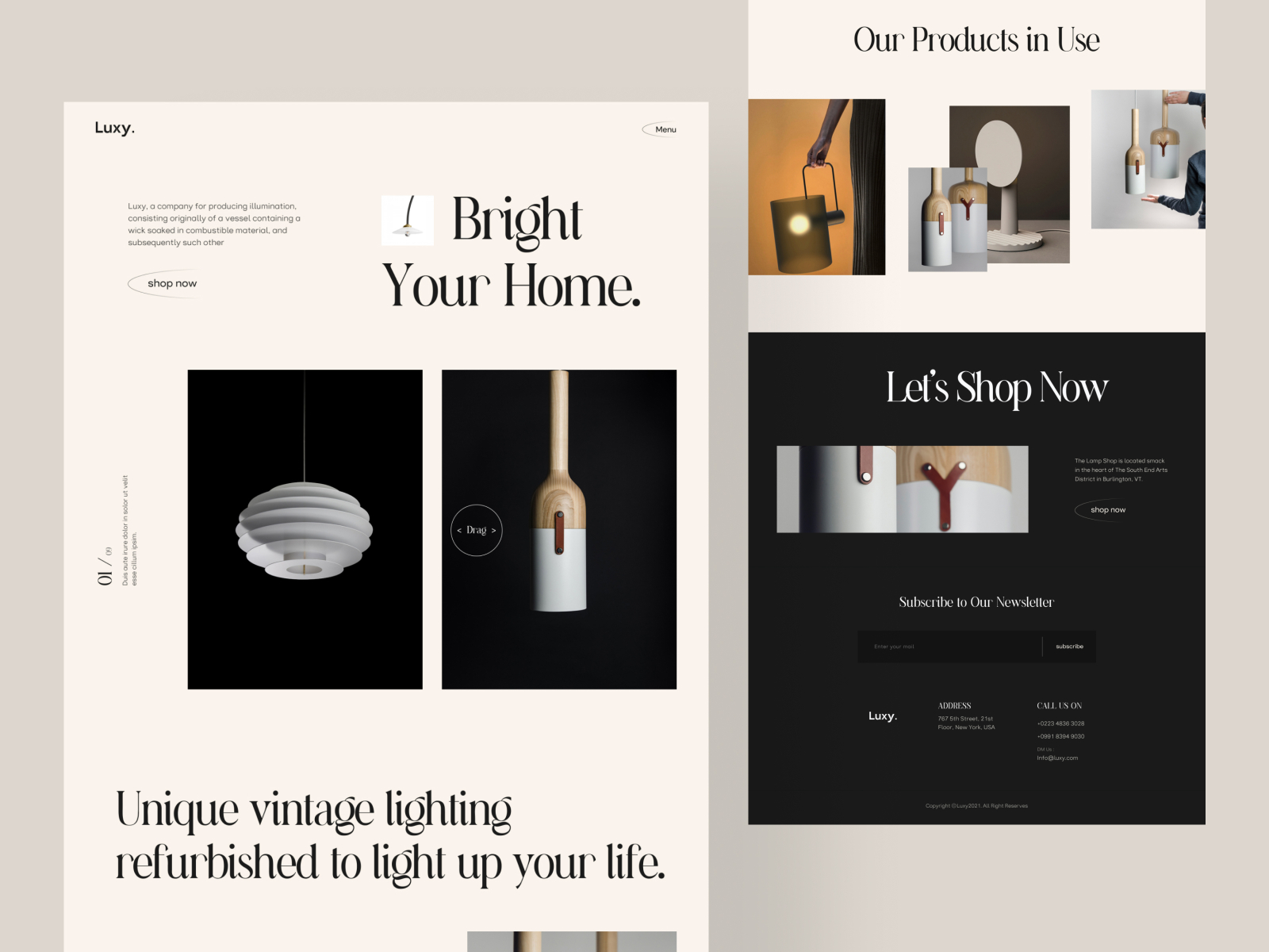 light design website