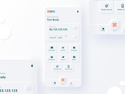 BNI Mobile Banking Apps - Neumorphism Style Exploration