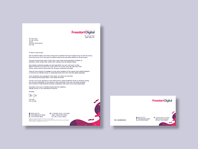 Freestart Digital Identity - Stationery brand identity compliment slip corporate identity design identity letterhead stationery web agency