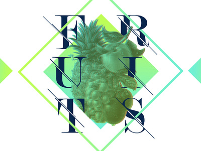 Fruits art creative design flat graphic design illustration design type typo typography vector