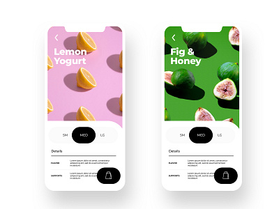 Smoothie App app design e commerce food app food ordering food photography nutrition smoothie ui