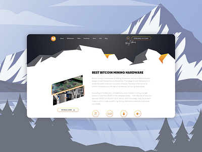 Mining hardware landing page concept flat landing page marketing ui web