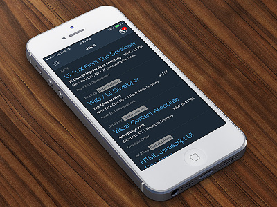 Job Search by TheLadders app ios iphone mobile ui ux visual design