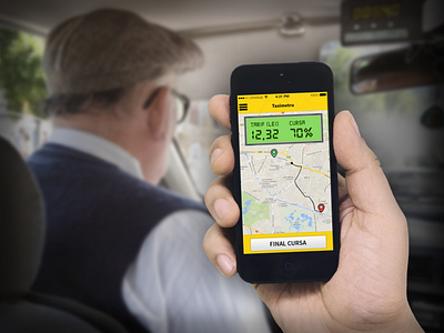 Taximetru App app ios map mobile taxi user experience user interface