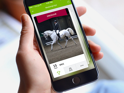 Equestrian Sport App app card equestrian ios sport user experience user interface