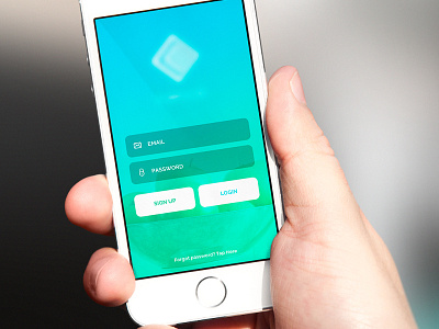 Login Screen app apples blue green ios login user experience user interface design