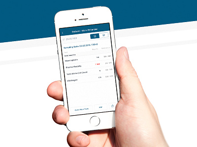 Patient Tests Results app blue doctor health ios mobile app patient results tests user experience user interface