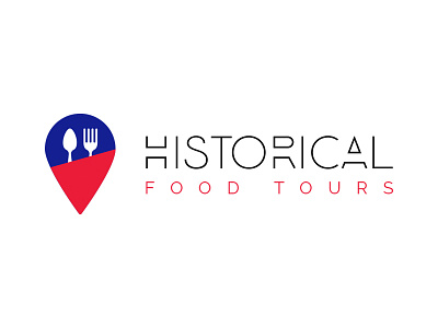 Historical Food Tours Logo brand food iconography identity logo logo design logotype