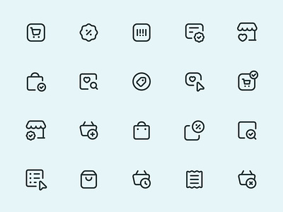 Myicons — Shopping, Ecommerce vector line icons