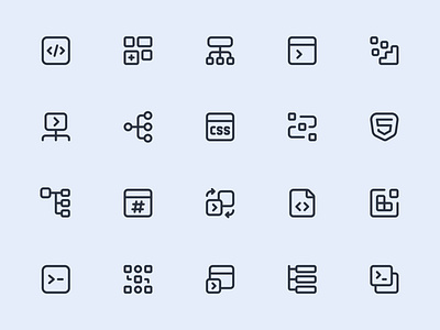 Myicons — Programming, Data line icons