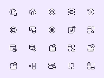 Myicons — Servers, Databases vector line icons essential icons flat icons icon design icon pack icons icons design icons pack interface icons line icons myicons ui ui design ui designer ui icons ui kit ui pack ui set web design web designer web ui