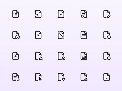 Myicons — Files vector line icons pack