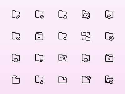 Myicons — Folders vector line icons pack essential icons flat icons icon design icon pack icons icons design icons pack interface icons line icons myicons ui ui design ui designer ui icons ui kit ui pack ui set web design web designer web ui