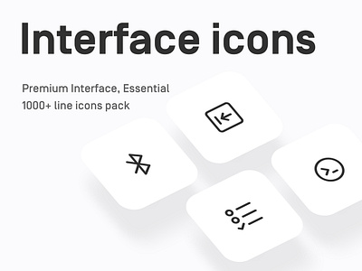 Ui, Interface, Essential vector line icons pack