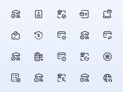 Myicons — Finance, Payments vector line icons pack