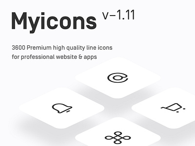 Myicons ✨ v—1.11 | 3610 Premium Vector line Icons Pack