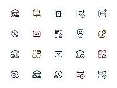 Myicons — Fintech, Payments, Finance vector line icons