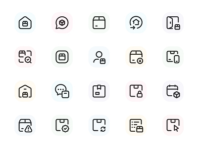 Myicons — Delivery, Shipping vector line icons pack