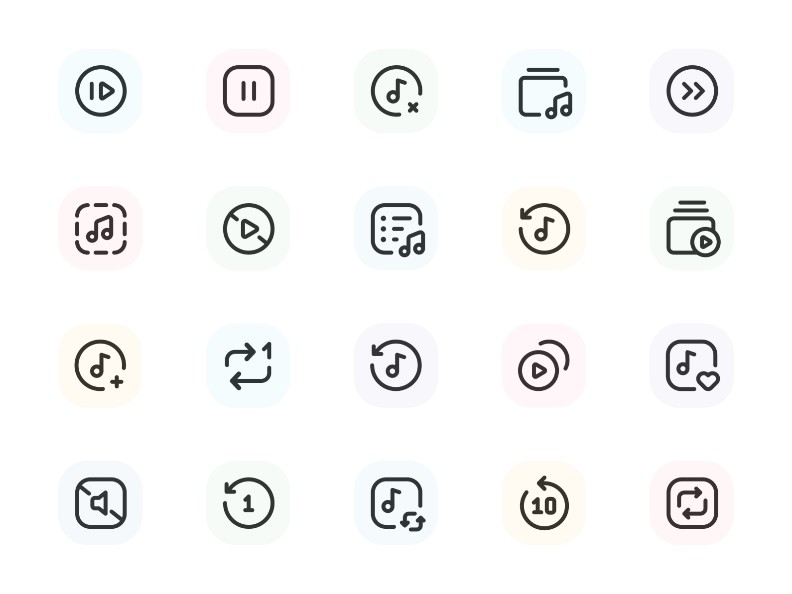 Myicons — Music, Audio vector line icons pack by Myicons on Dribbble