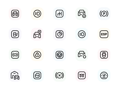 Myicons — Car, Service, Parts  vector line icons pack