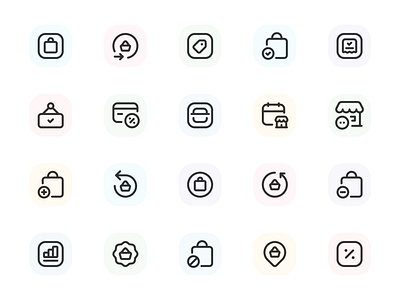 Myicons — Shopping, Ecommerce  vector line icons pack