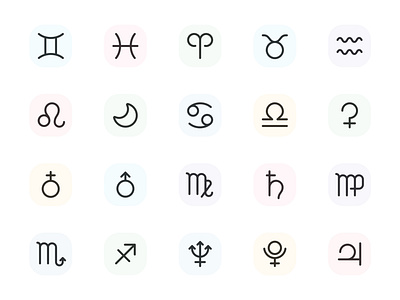 Myicons — Astrology vector line icons pack by Myicons on Dribbble