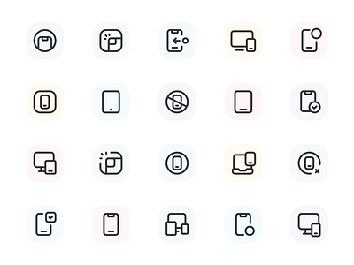 Myicons — Mobile Devices vector line icons pack