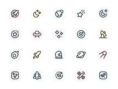 Myicons — Space, Technology vector line icons pack essential icons flat icons icon design icon pack icons icons design icons pack interface icons line icons myicons ui ui design ui designer ui icons ui kit ui pack ui set web design web designer web ui