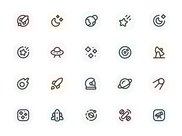 Myicons — Space, Technology vector line icons pack by Myicons on Dribbble